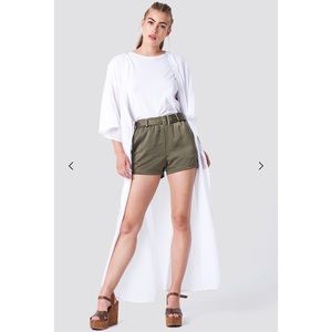 Beach Cover up - Structured Chiffon Coat Dress by NA-KD Fashion.